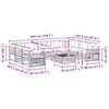 vidaXL Set vanjskih sofa s jastukom 10 pcs Prirodna i svijetlo siva
