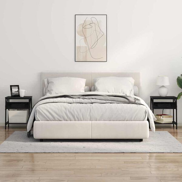 vidaXL Noćni ormar Crni hrast 38 x 30 x 48 cm Konstruirano drvo