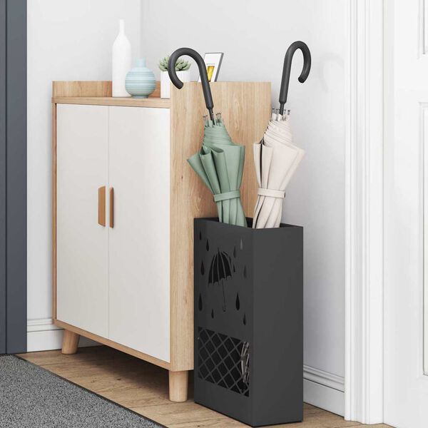 vidaXL Stalak za kišobran Crna 28 x 12 x 41 cm Čelik