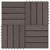 vidaXL Pločice za decking 3D Dizajn 11 pcs Tamno smeđa 30 x 30 cm