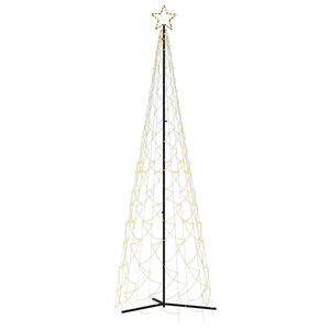 vidaXL Božićno drvce u če&scaron;eru toplo bijelo 500 LED dioda 100x300 cm
