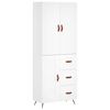 vidaXL Visoka komoda bijela 69,5x34x180 cm konstruirano drvo
