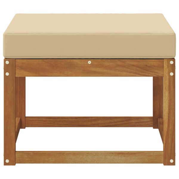 vidaXL Vanjski otoman Čvrsto drvo akacije Prirodna