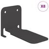 vidaXL Nevidljiva leteća polica 8 kom. Crna 6 x 11 x 6,5 cm