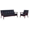 vidaXL 2-dijelni set sofa od umjetne kože crni