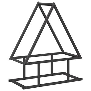 vidaXL Stalak za drva crni 50x25x60cm hladno valjani čelik