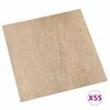 vidaXL Podne daske 55 pcs Smeđa 5,11 m&sup2; PVC