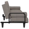 vidaXL Kauč na razvlačenje s naslonima za ruke smeđesivi od tkanine