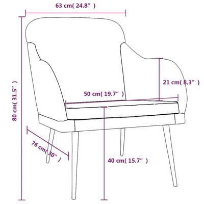 vidaXL Fotelja tamnosiva 63 x 76 x 80 cm baršunasta