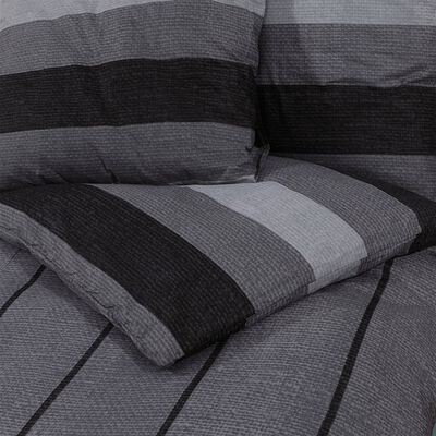 vidaXL Set posteljine za poplun tamnosivi 260x220 cm pamučni
