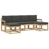 vidaXL Set vanjskih sofa s jastukom 6 pcs Bijela i antracit Poliester