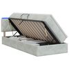 vidaXL LED krevet za pohranu s madracem Svjetlosiva 90 x 200 cm Bar&scaron;un