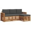 vidaXL Set vanjskih sofa 4 kom. Prirodna i antracit
