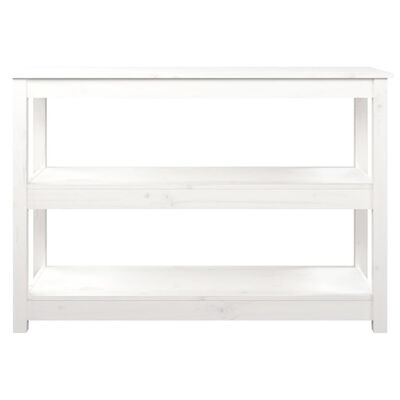 vidaXL Konzolni stol bijeli 110 x 40 x 74 cm od masivne borovine