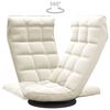 vidaXL Okretna podna stolica krem baršunasta