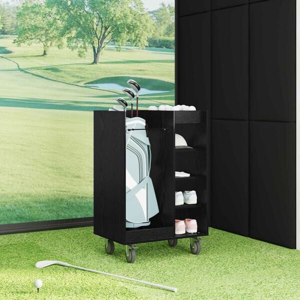 vidaXL Golf ormar s kotačem Jednobojno Crni hrast 65 x 45 x 98 cm