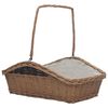 vidaXL Ko&scaron;ara za drva za ogrjev s ručkom 61,5 x 46,5 x 58 cm Smeđa vrba