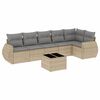 vidaXL 7-dijelni set vrtnih sofa od poliratana s jastucima bež