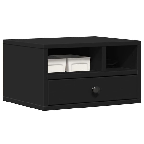 vidaXL Stalak za pisač crni 40x32x22,5 cm od konstruiranog drva