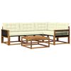 vidaXL Set vanjskih sofa 5 kom. Prirodna i krem