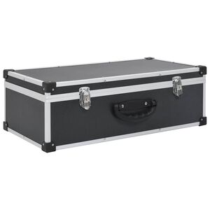 vidaXL Kutija za 80 CD-ova aluminijska ABS crna