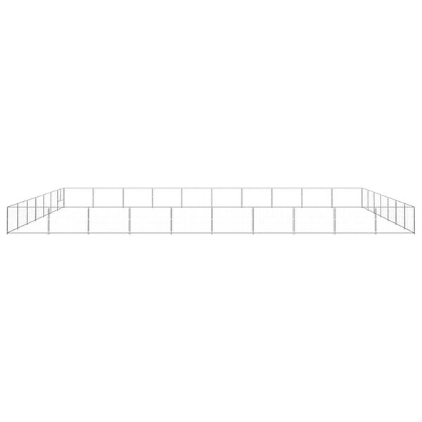 vidaXL Kavez za pse srebrni 70 m&sup2; čelični