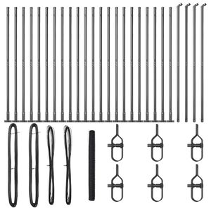 vidaXL Stup za ogradu Siva