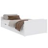 vidaXL Okvir za krevet s ladicama bijeli 90 x 200 cm masivna borovina