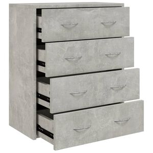 vidaXL Komoda s 4 ladice 60 x 30,5 x 71 cm siva boja betona