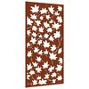 vidaXL Vrtni zidni ukras 105x55 cm čelik CORTEN uzorak javorovog li&scaron;ća