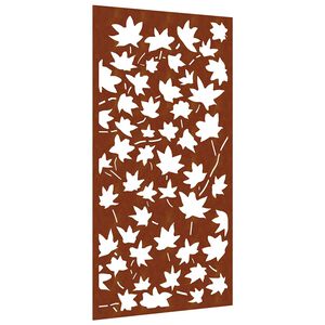 vidaXL Vrtni zidni ukras 105x55 cm čelik CORTEN uzorak javorovog li&scaron;ća