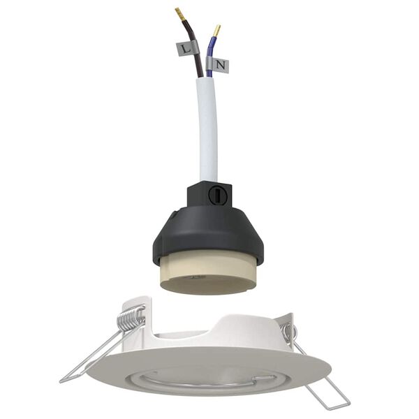 vidaXL Reflektor 12 pcs Bijelo 9 x 9 x 2.5 cm Metal