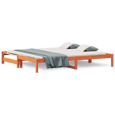 vidaXL Dnevni krevet na razvlačenje voštano smeđi 80x200 cm