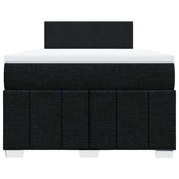 vidaXL Krevet s oprugama i madracem crni 120 x 200cm od tkanine