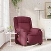 vidaXL Električni masažni naslonjač od tkanine crvena boja vina