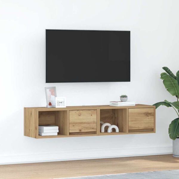 vidaXL TV ormarići 2 kom artisan hrast 60x31x25,5 cm konstruirano drvo