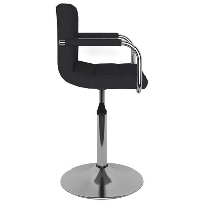 vidaXL Blagovaonska stolica od tkanine crna