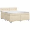 vidaXL Boxspring krevet s madracem Krem 140 x 200 cm Tkanina