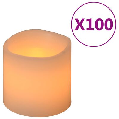 vidaXL Električne LED svijeće 100 kom tople bijele