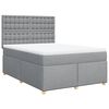 vidaXL Krevet box spring s madracem svjetlosivi 140x200 cm od tkanine