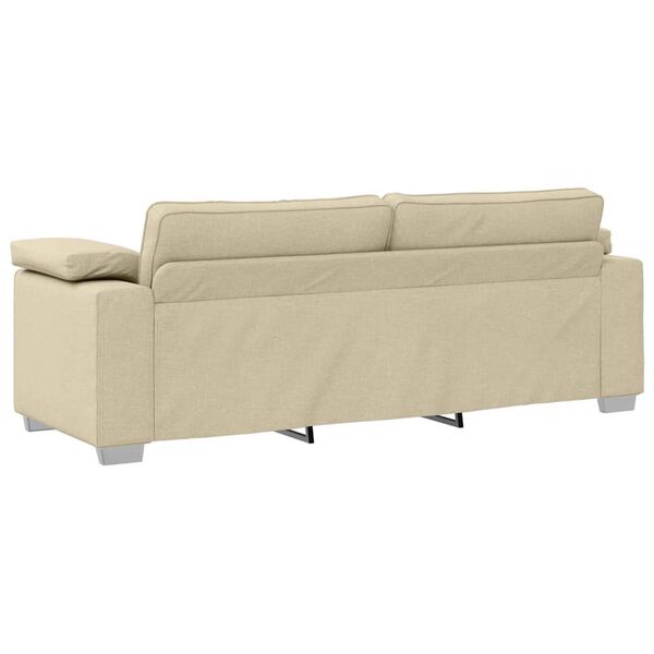 vidaXL Sofa Krema 219 x 80 x 82 cm tkanina