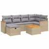 vidaXL Patio Sofa Set 6 kom. 6-sjedala Bež i siva