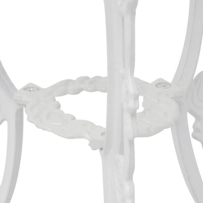 vidaXL 3-dijelni bistro set od lijevanog aluminija bijeli