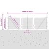 vidaXL Stup za ogradu Siva 100 x 0,5 m (13 mm mreža) Čelik i PVC