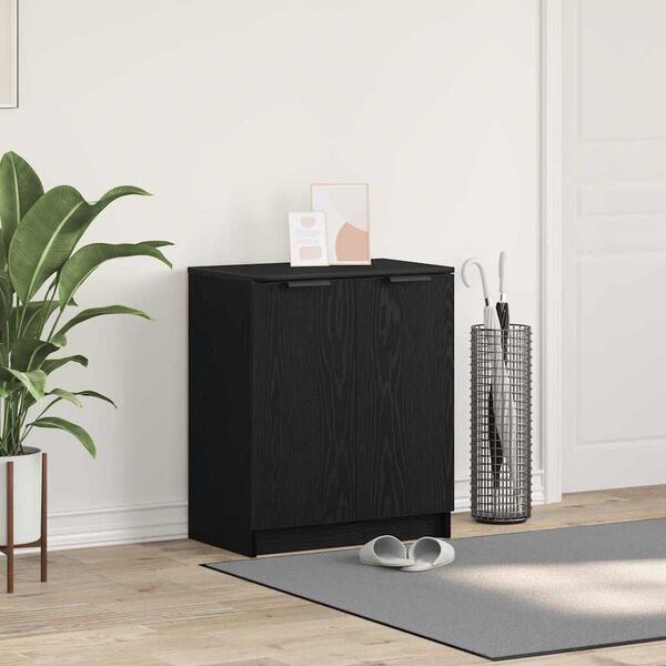 vidaXL Ormar za cipele Crni hrast 59 x 35 x 70 cm Konstruirano drvo