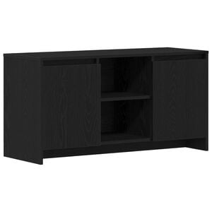 vidaXL TV ormar 102 x 37,5 x 52,5 cm Crni hrast Konstruirano drvo