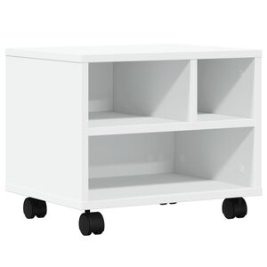 vidaXL Stalak za pisač s kotačima bijeli 41x32x34,5 cm
