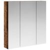 vidaXL Kupaonski ormar s ogledalom Staro drvo 70 x 14,5 x 70 cm