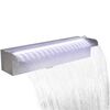 Pravokutna fontana za bazen s vodopadom LED nehrđajući čelik 45 cm