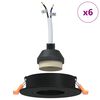 vidaXL Spotlights s reflektorima 6 pcs Crna 9 x 9 x cm Aluminij
